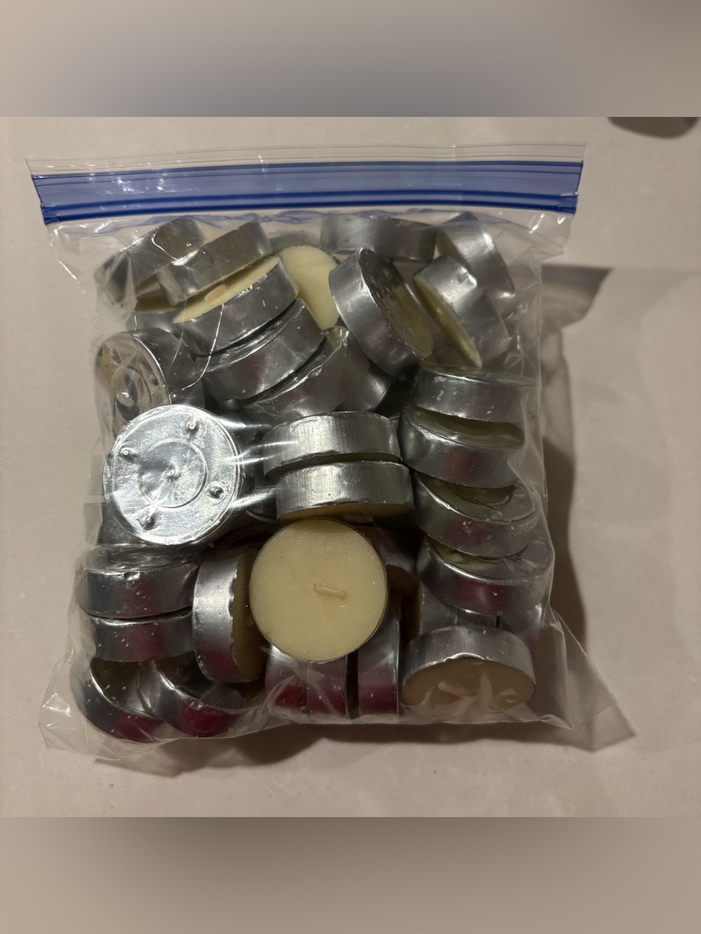 Pack of Unscented Tea Light Candles - Cream